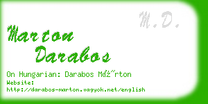 marton darabos business card